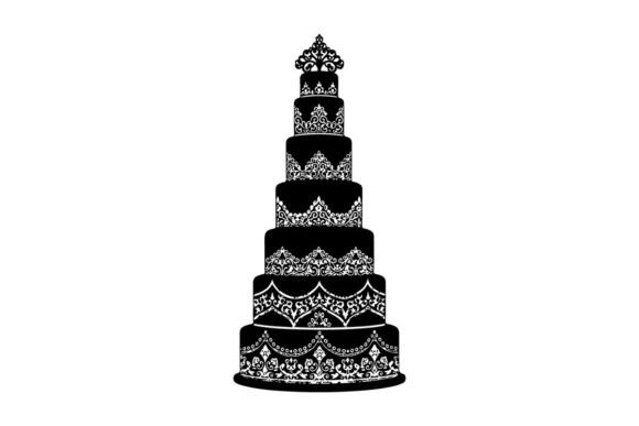 Elegant Black Wedding Cake with White La: A Modern Serif for Timeless Impact