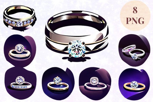 Elevate Your Projects with Wedding Ring 60 Clipart PNG