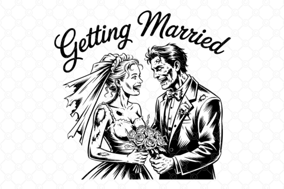 Getting Married SVG: The Zombie Wedding Design Asset