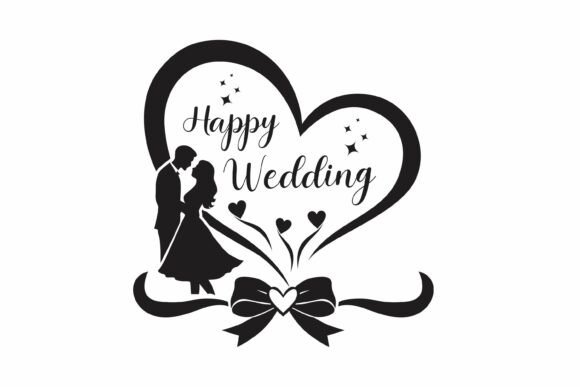Happy Wedding Typography: A Creative Font for Joyful Designs