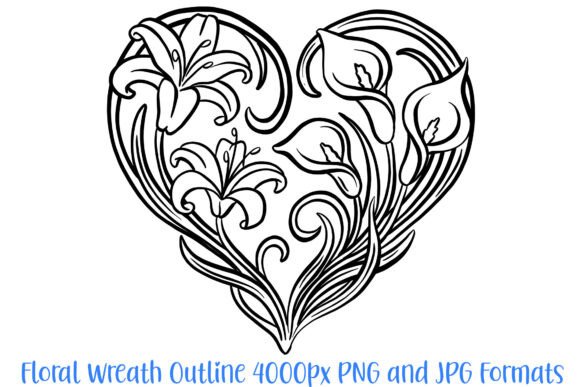 The Lily Floral Heart Wreath: A Designer's Guide to Elegant Botanical Graphics