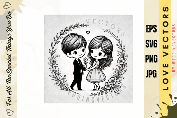 Wedding Couple and Love Vectors - C3944: A Designer's Guide