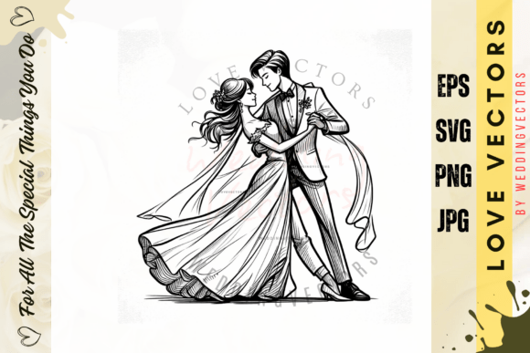 Wedding Couple and Love Vectors - C3951: A Love Story in Design