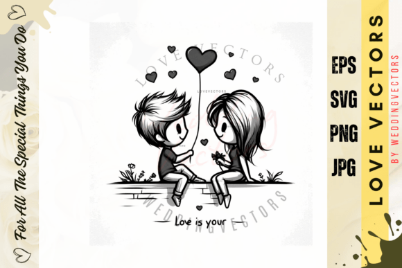 Wedding Couple and Love Vectors - C3965: Romance in Every Detail