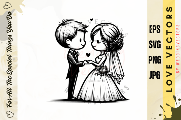 Wedding Couple and Love Vectors - C3971: A Designer's Guide