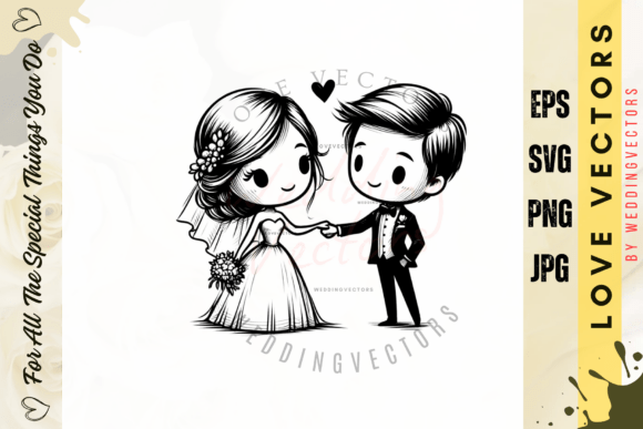 Wedding Couple and Love Vectors - C3979: A Designer's Guide