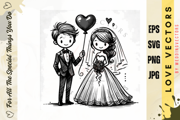Wedding Couple and Love Vectors - C3980: A Designer's Guide
