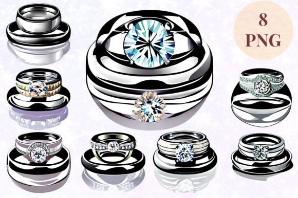 Wedding Ring 34 Clipart PNG: Your Go-To Design Asset