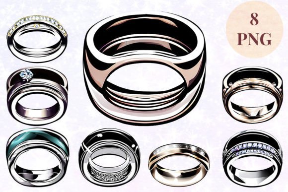 Wedding Ring 51 Clipart PNG: Elegant Design Assets