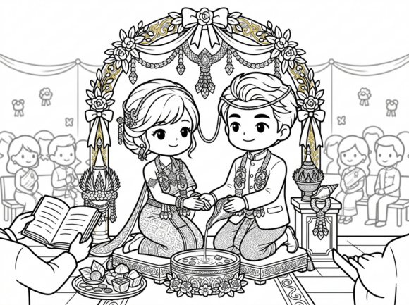 Wedding Thailand: A Chibi Anime Clip Art Collection